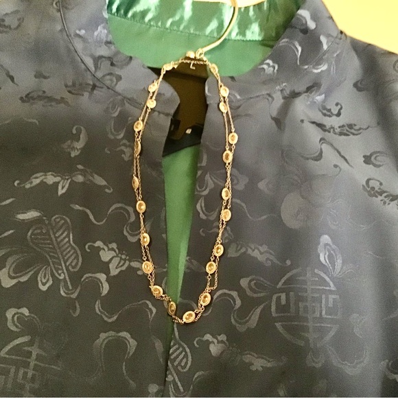 36” sterling silver necklace with cz stones bezel set - Picture 1 of 5